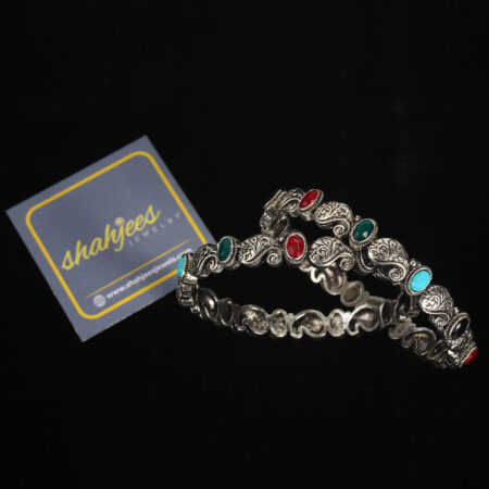 Silver antique bangles