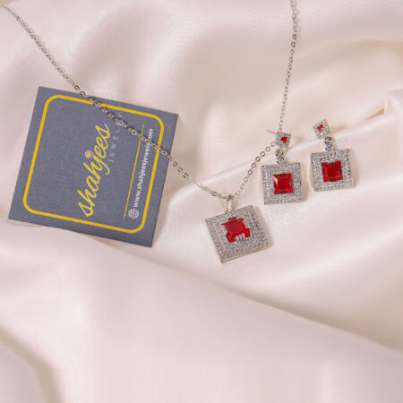 Silver micro gold plated locket set