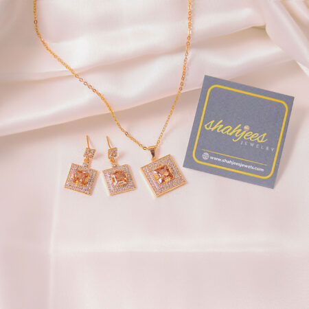 18 carat gold plated locket set