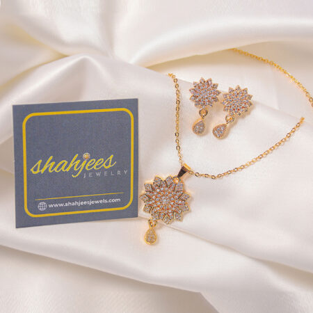 1 carat gold plated locket set (S98)