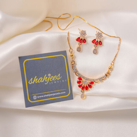 red stone zircon set (S100)