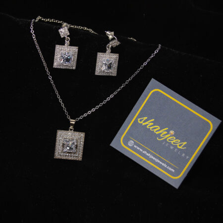 Stainless steel silver locket set (S106)