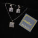Stainless steel silver locket set (S106)