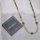 Stainless steel emerald stone chain