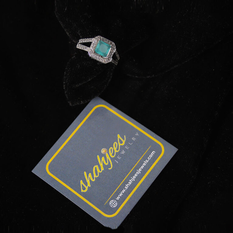 Iceblue zircon ring