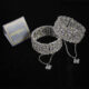 Silver zircon openable bangles