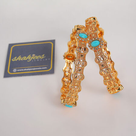 Micro gold plated bangles (A153)