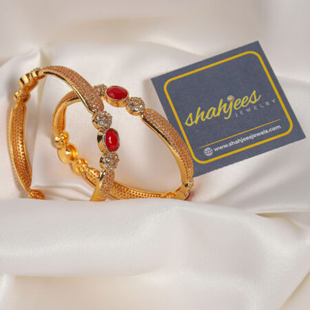 Micro gold plated bangles (A158)